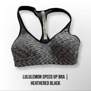 Lululemon Speed Up Bra | Heathered Black
